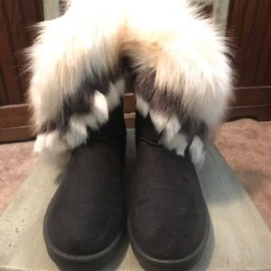 Women’s mid calf suede boots